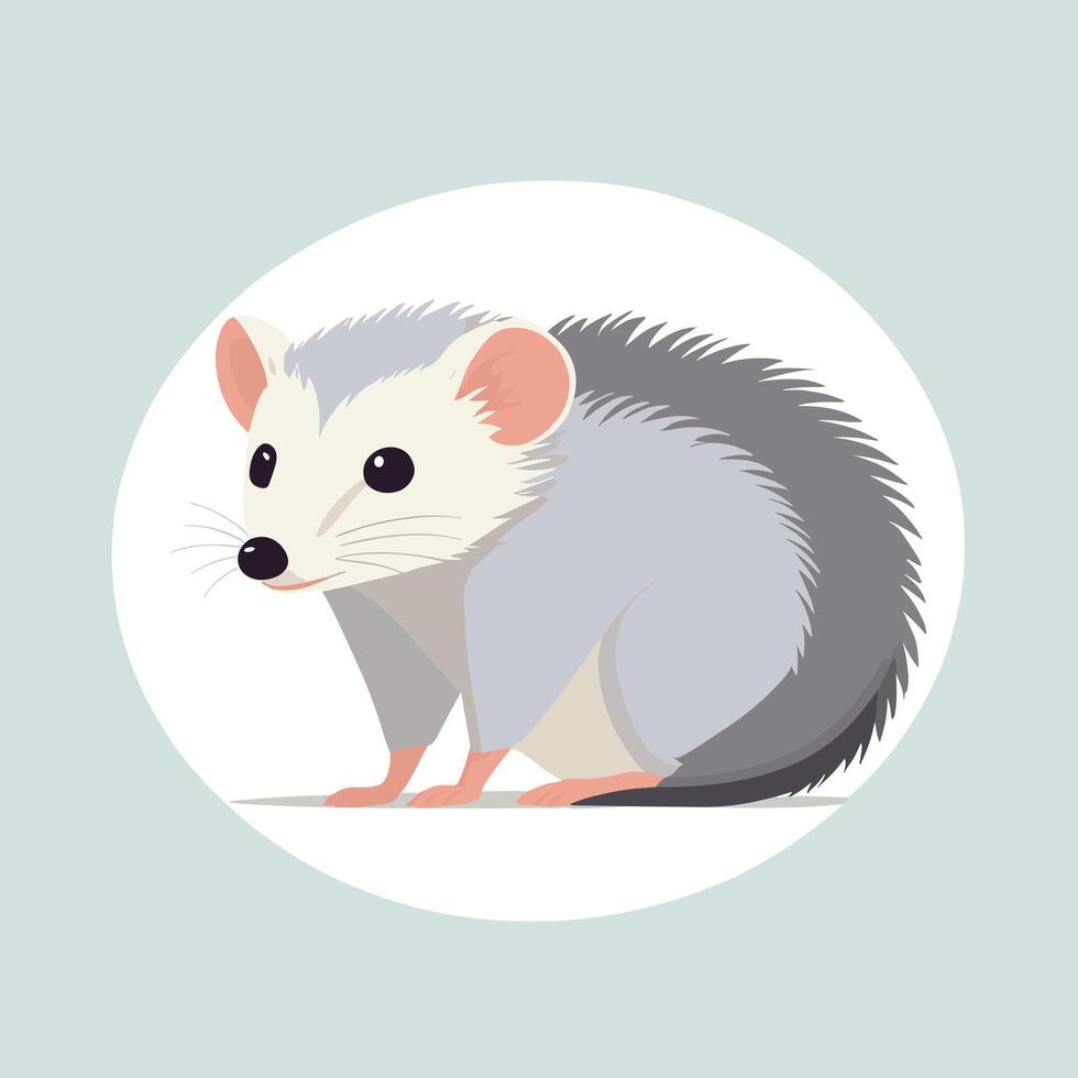 opossum tecknad serie illustration klämma konst vektor design