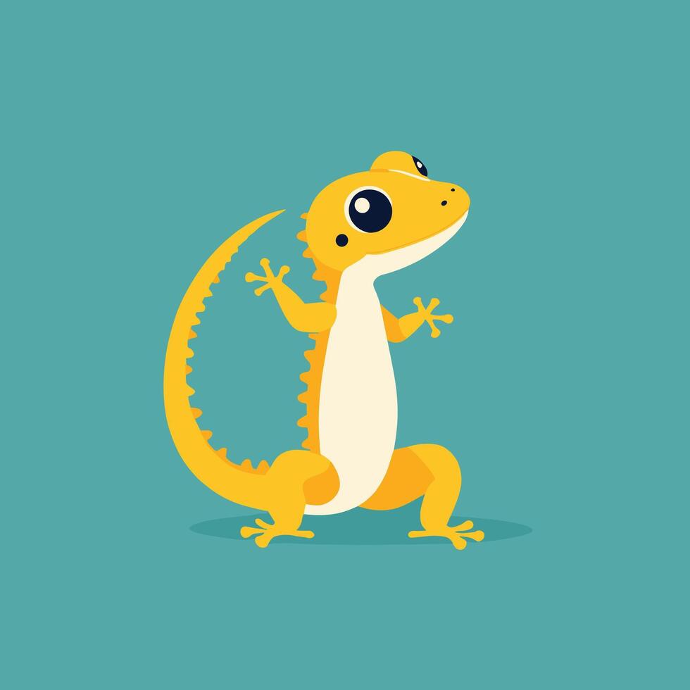 Gecko Karikatur Illustration Clip Kunst Vektor Design