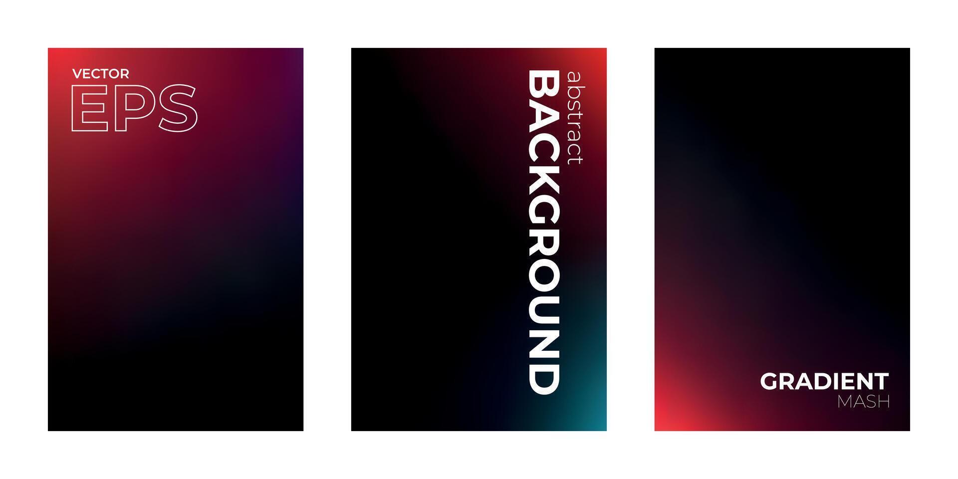 beschwingt schwarz rot Neon- Gradient Hintergrund zum Design vektor