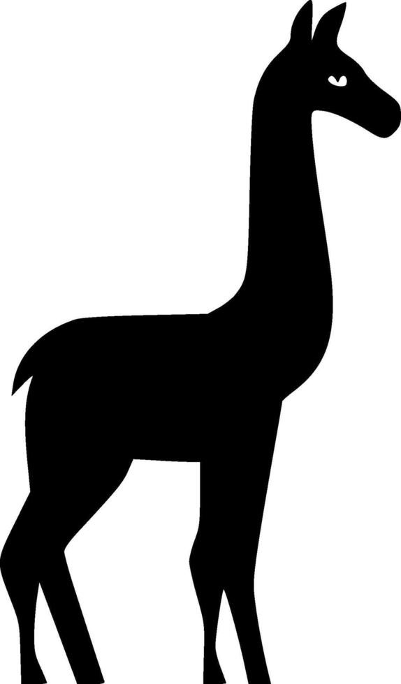 Lama - - minimalistisch und eben Logo - - Vektor Illustration