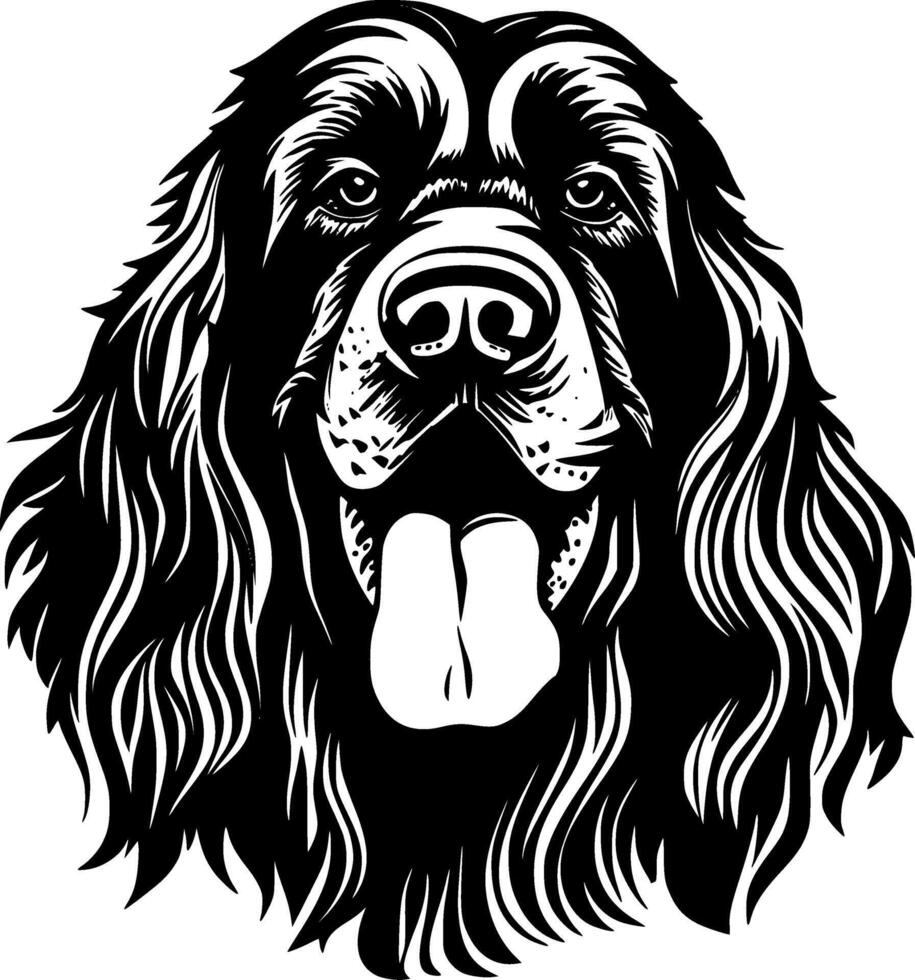 leonberger - - schwarz und Weiß isoliert Symbol - - Vektor Illustration