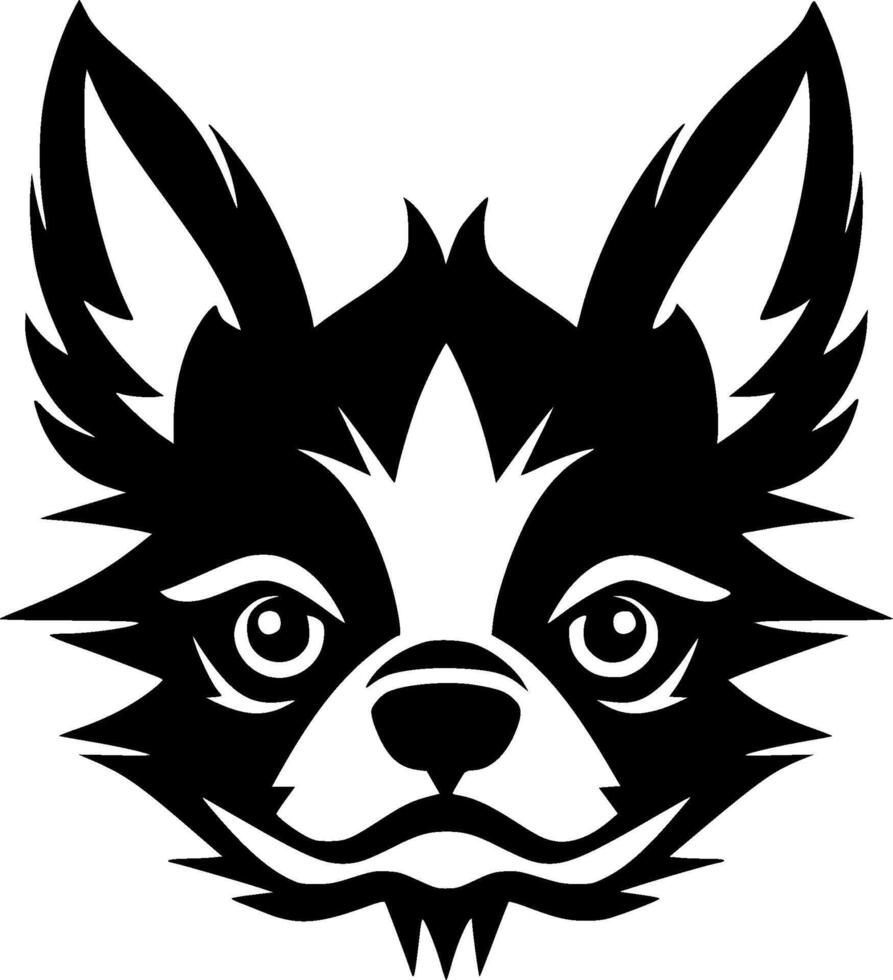 Chihuahua, schwarz und Weiß Vektor Illustration