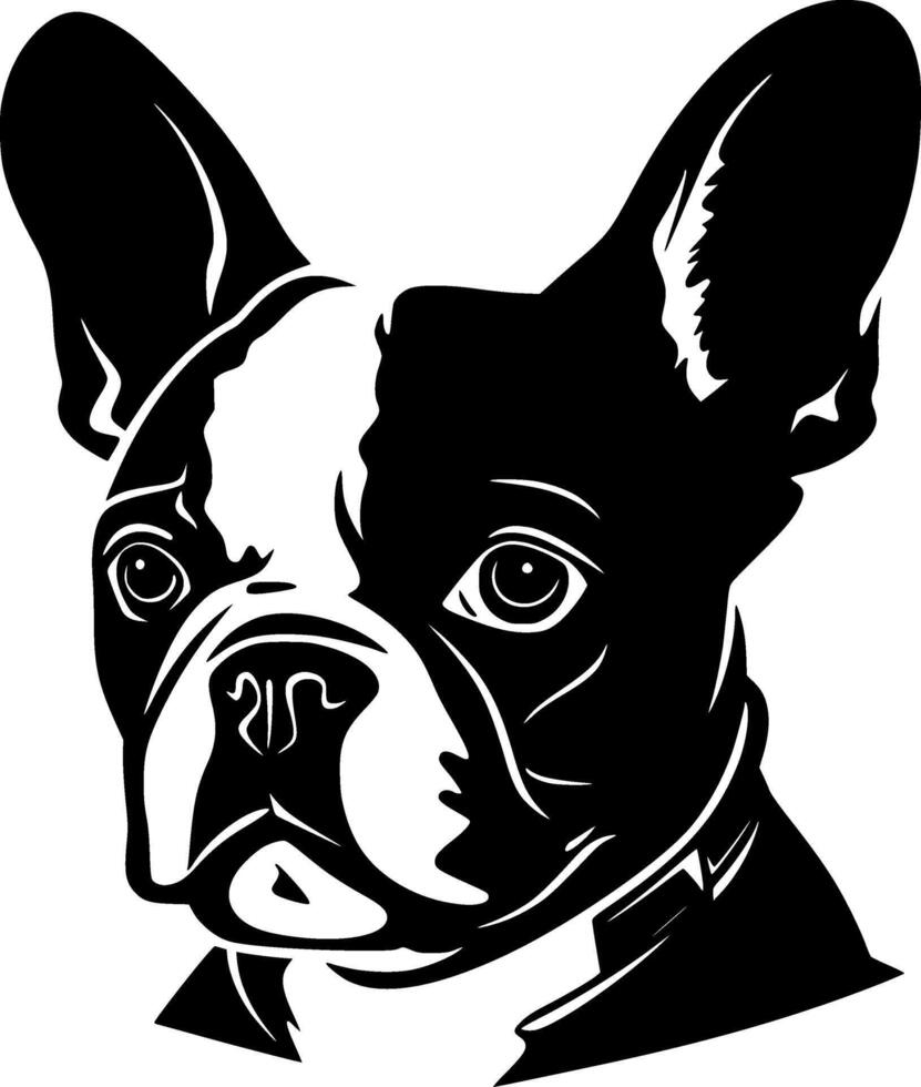 Boston Terrier - - minimalistisch und eben Logo - - Vektor Illustration