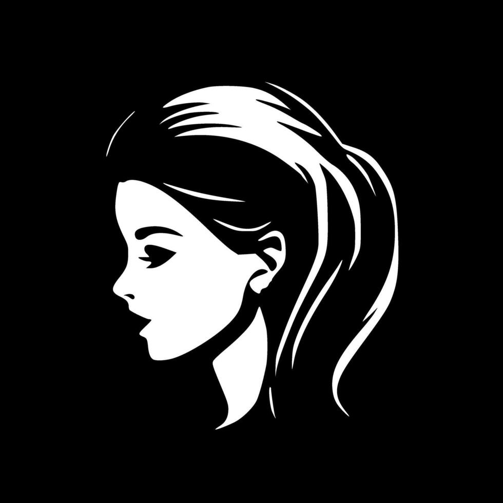 kvinnor - minimalistisk och platt logotyp - vektor illustration