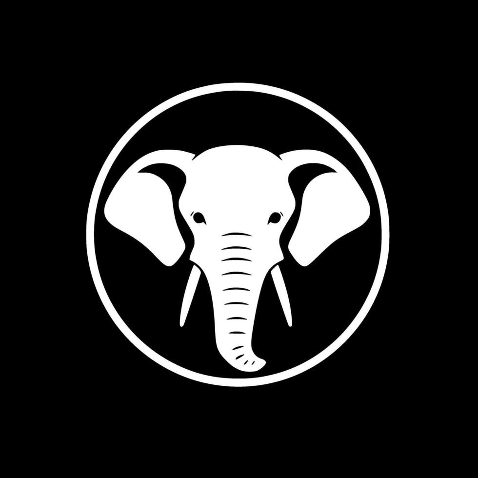 elefant - minimalistisk och platt logotyp - vektor illustration