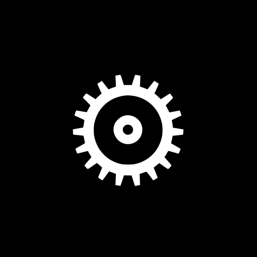 Getriebe - - schwarz und Weiß isoliert Symbol - - Vektor Illustration