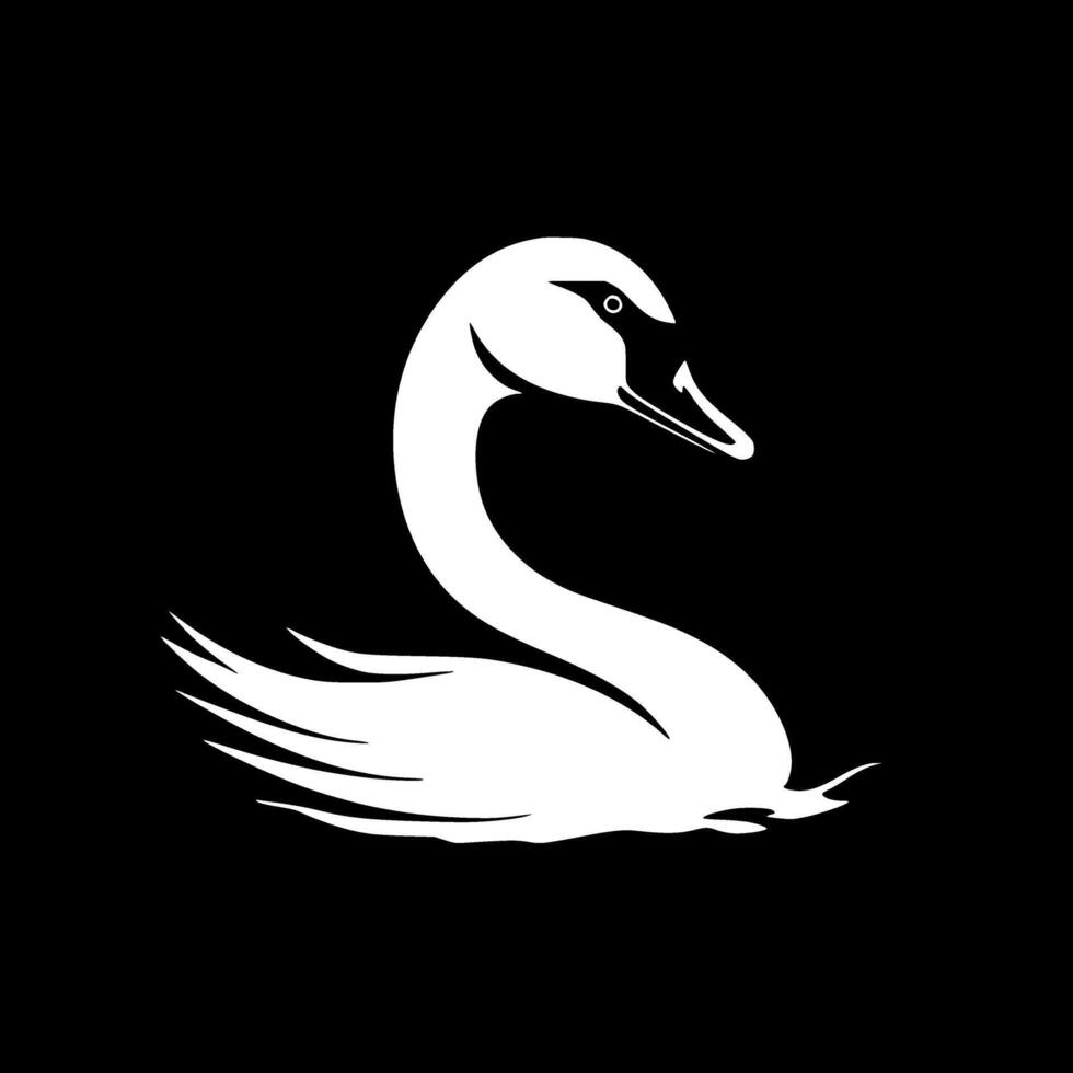 svan - minimalistisk och platt logotyp - vektor illustration