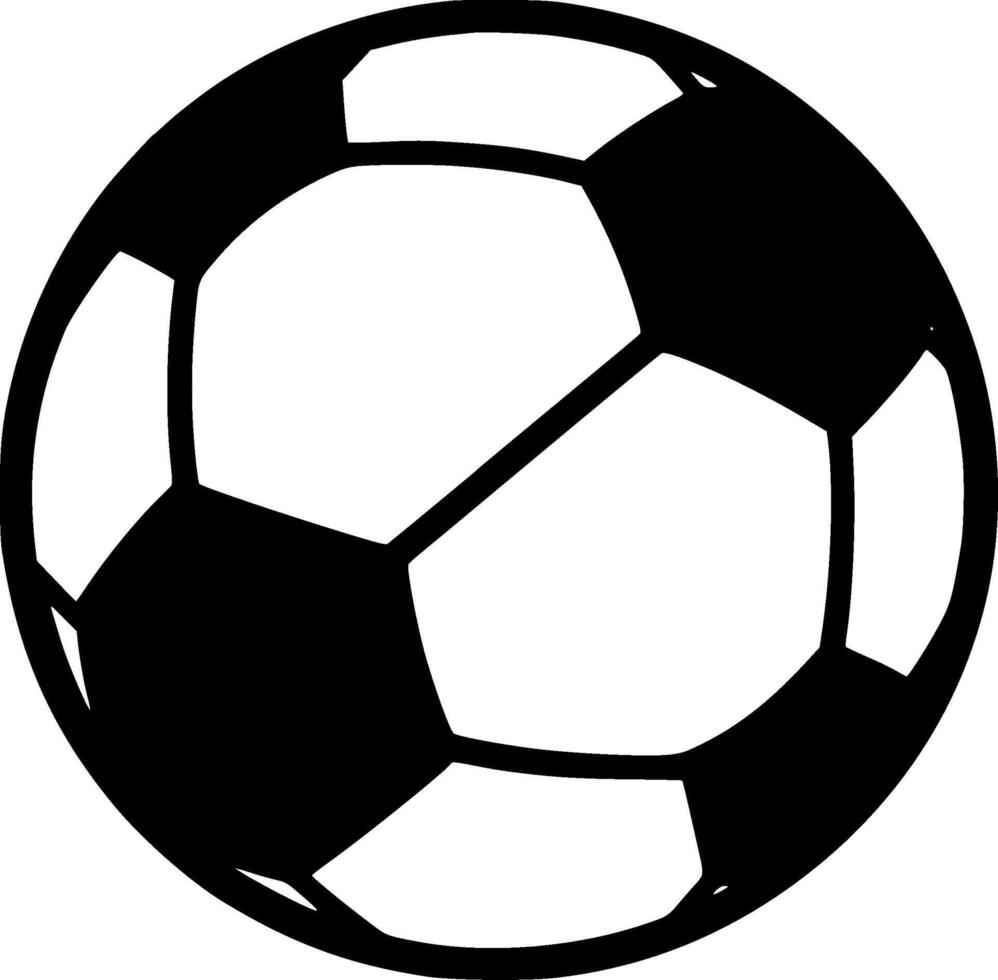 fotboll - minimalistisk och platt logotyp - vektor illustration