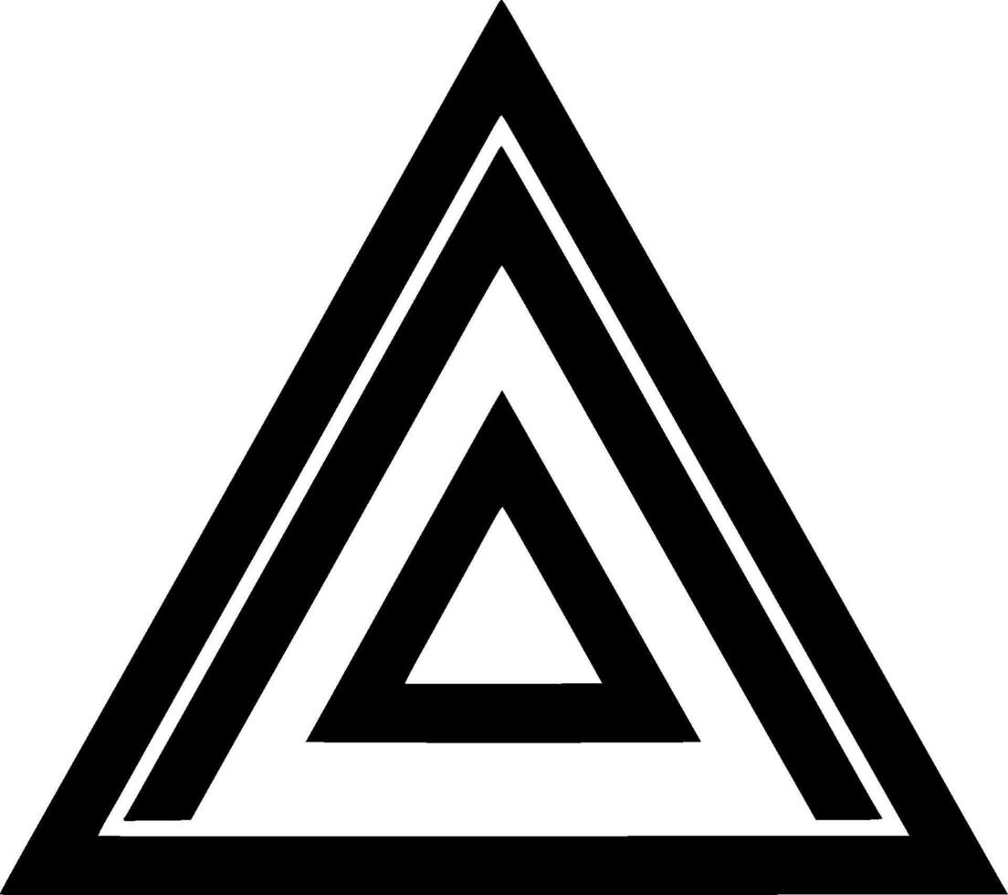 triangel - minimalistisk och platt logotyp - vektor illustration