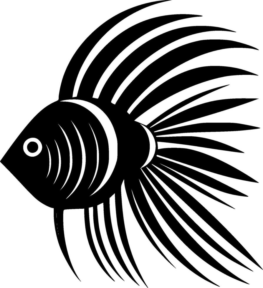 angelfish - minimalistisk och platt logotyp - vektor illustration