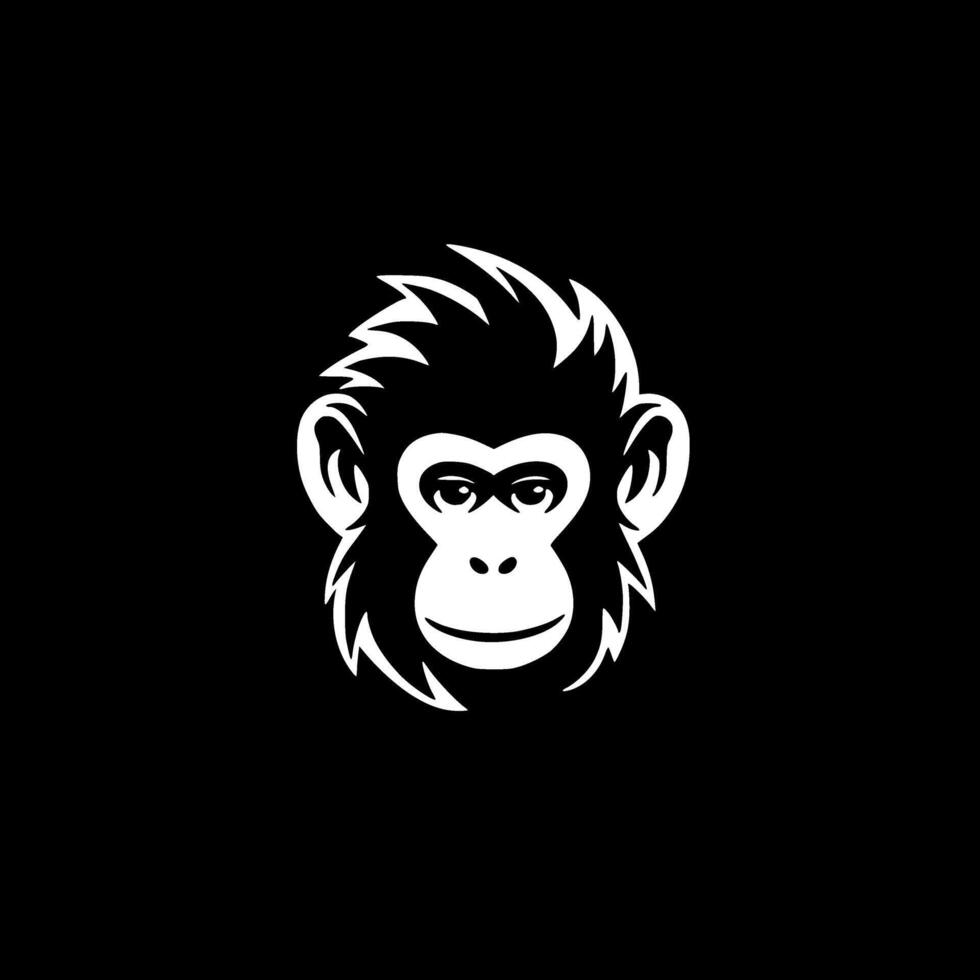 Affe - - minimalistisch und eben Logo - - Vektor Illustration