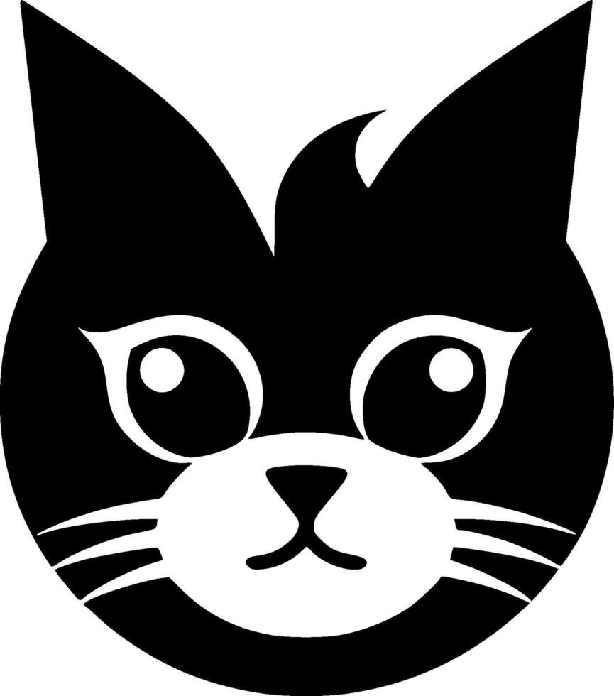 Katze, schwarz und Weiß Vektor Illustration