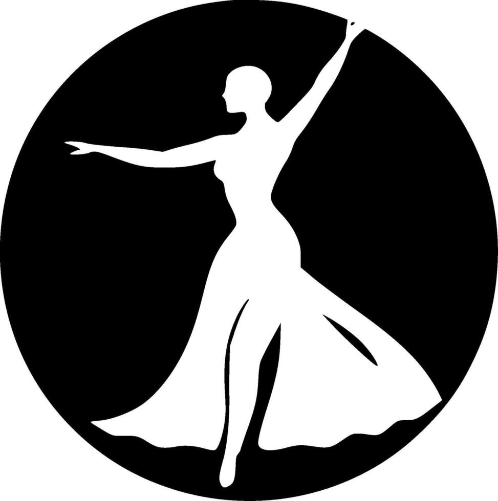 dansa - minimalistisk och platt logotyp - vektor illustration
