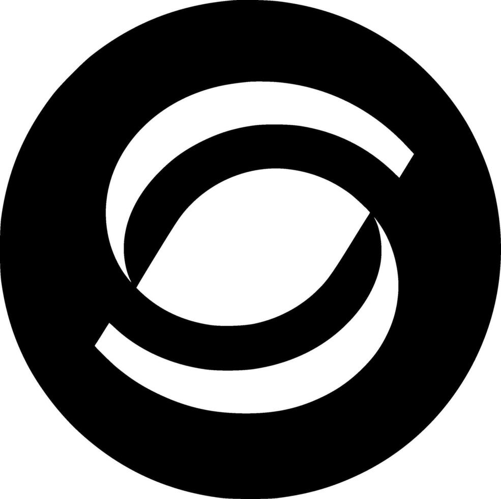 cirkel - svart och vit isolerat ikon - vektor illustration