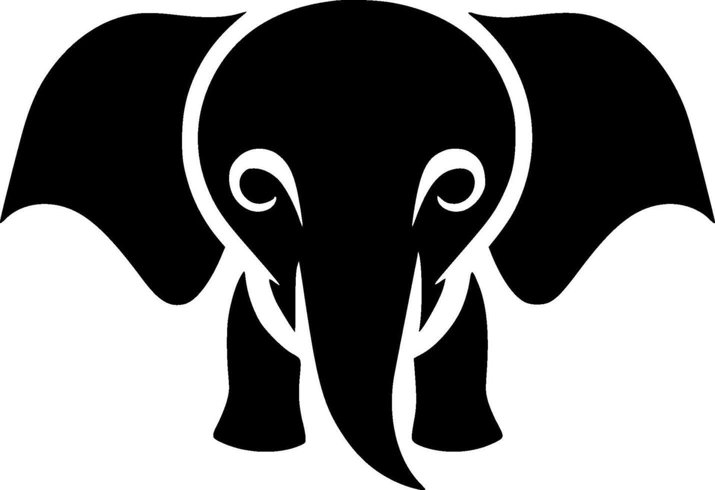 elefant, minimalistisk och enkel silhuett - vektor illustration