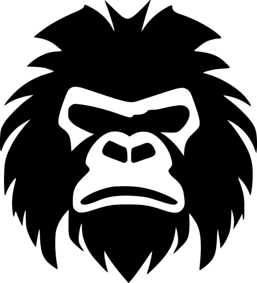 gorilla - minimalistisk och platt logotyp - vektor illustration