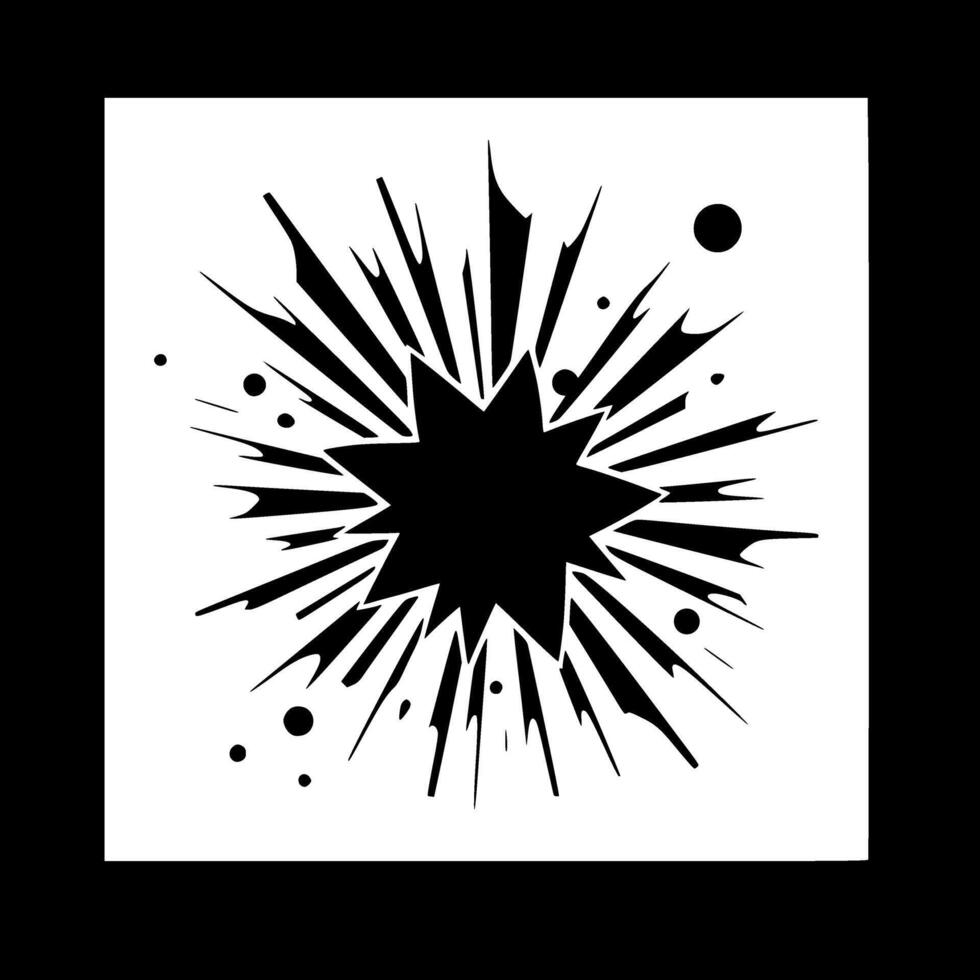 explosion - minimalistisk och platt logotyp - vektor illustration
