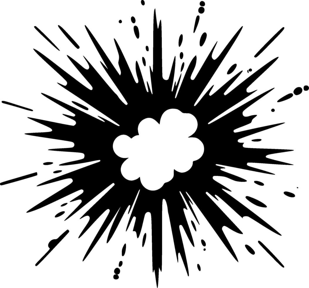 Explosion - - minimalistisch und eben Logo - - Vektor Illustration