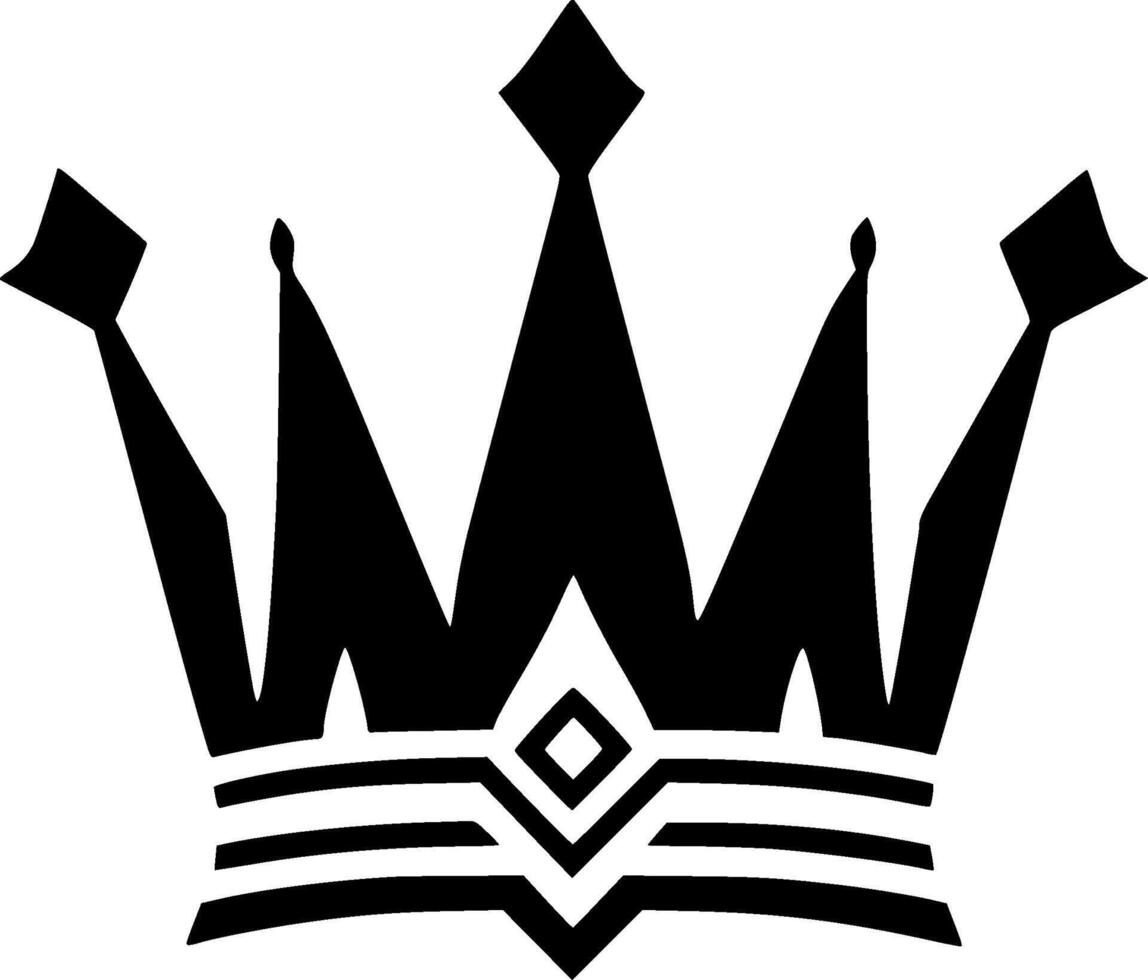 Krone, schwarz und Weiß Vektor Illustration