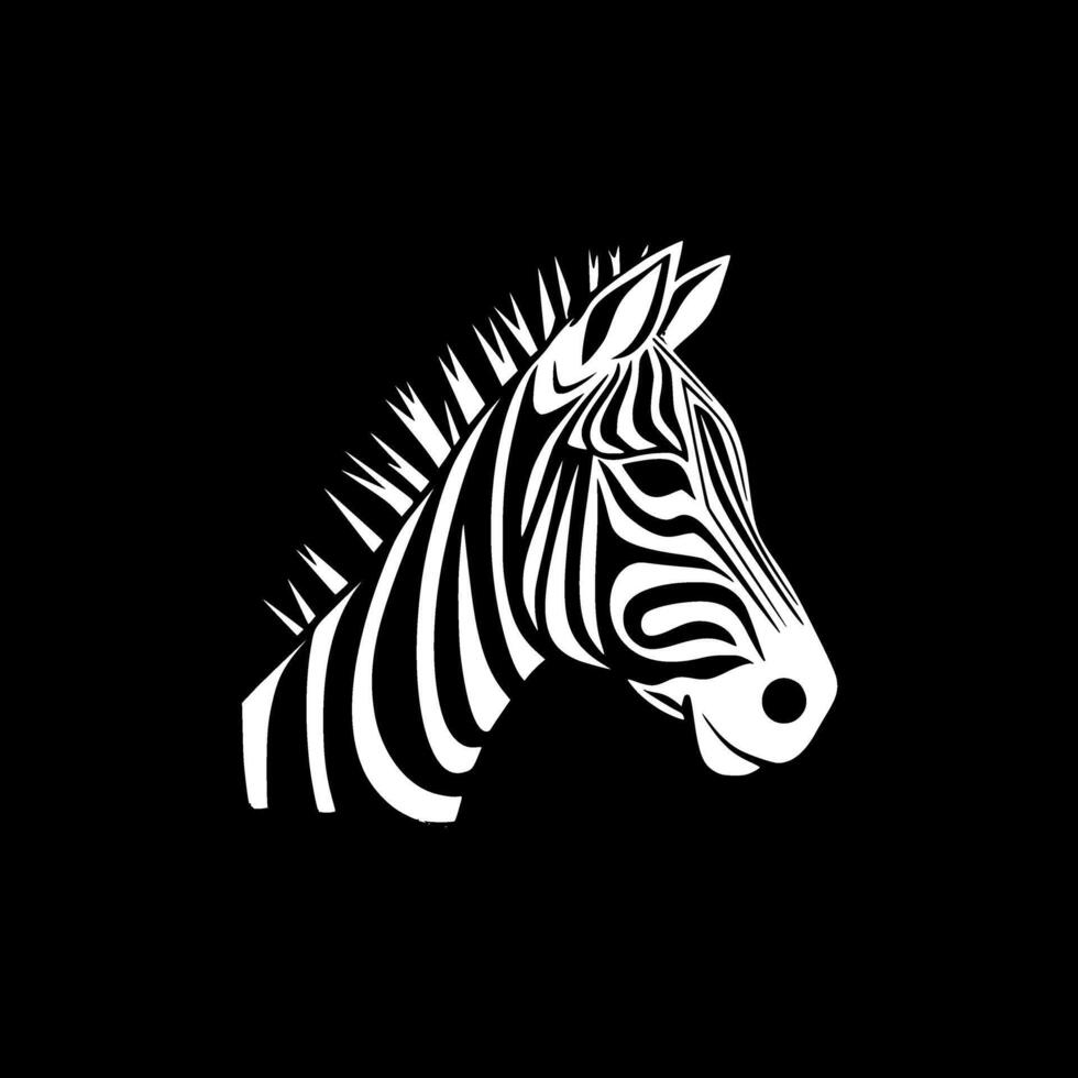 zebra, minimalistisk och enkel silhuett - vektor illustration