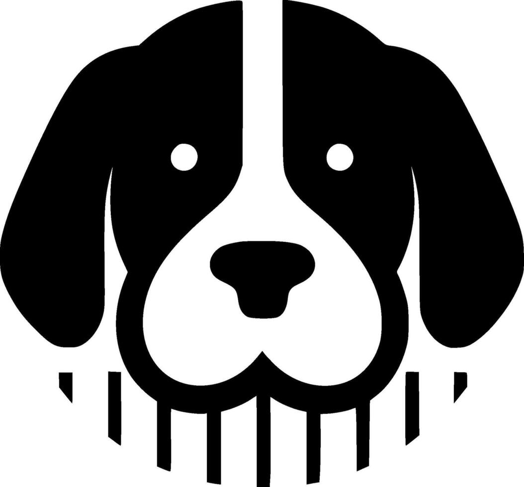 Hund - - minimalistisch und eben Logo - - Vektor Illustration