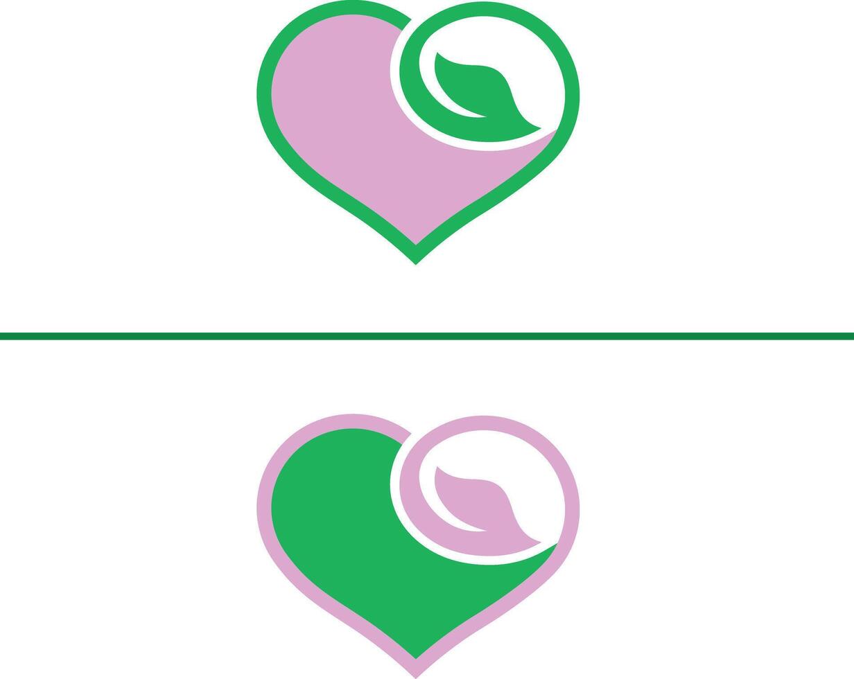 Grün Hart Logo zum Sie brauchen vektor