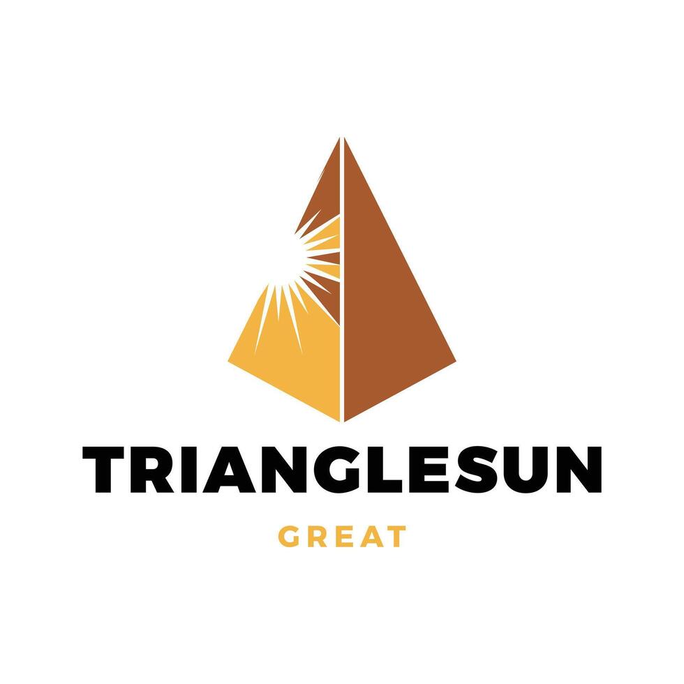 triangel Sol ikon logotyp design mall vektor