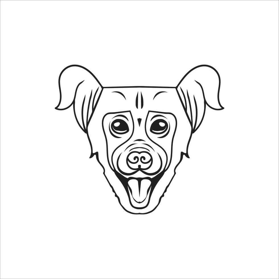 hund vektor linje konst design