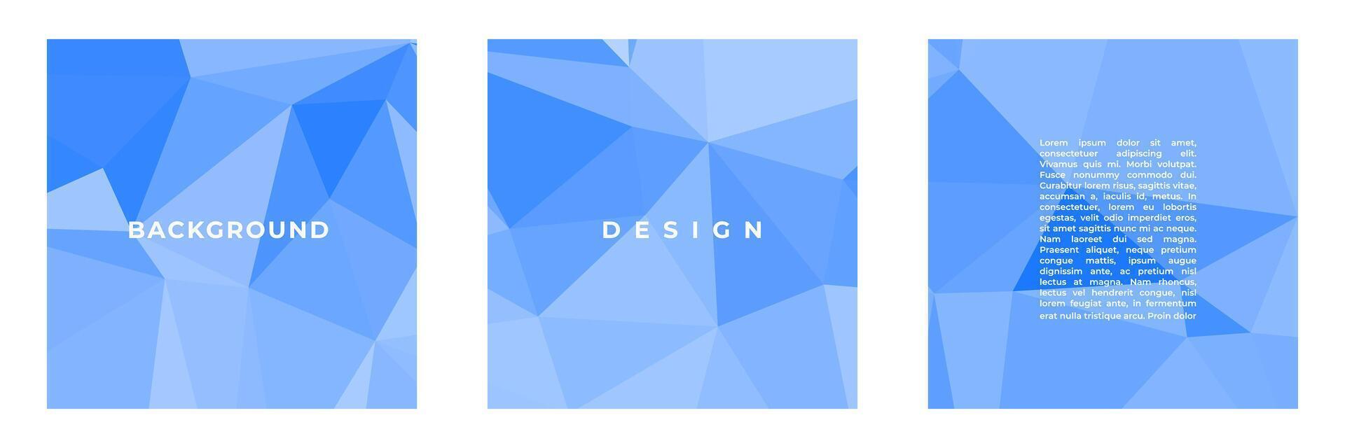 einstellen von Blau Platz Hintergrund mit abstrakt Dreiecke geeignet zum Startseite Sozial Medien Post Flyer Vorlage vektor