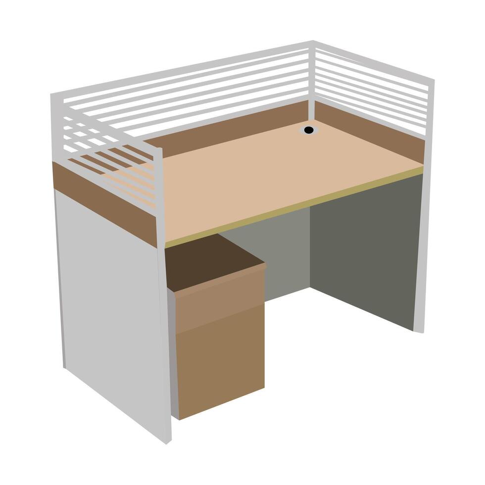 tabeller möbel av trä, interiör trä- skrivbord. kontor plast skede. dining trä- bordsskiva. vektor