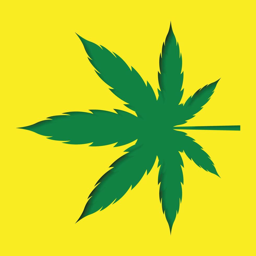 Grün Marihuana Blatt Vektor Vektor Marihuana Blatt Hintergrund Bild Marihuana Blatt Illustration