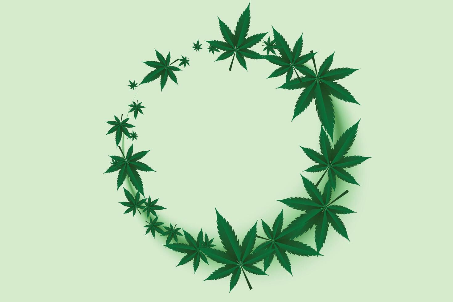 Grün Marihuana Blatt Vektor Vektor Marihuana Blatt Hintergrund Bild Marihuana Blatt Illustration