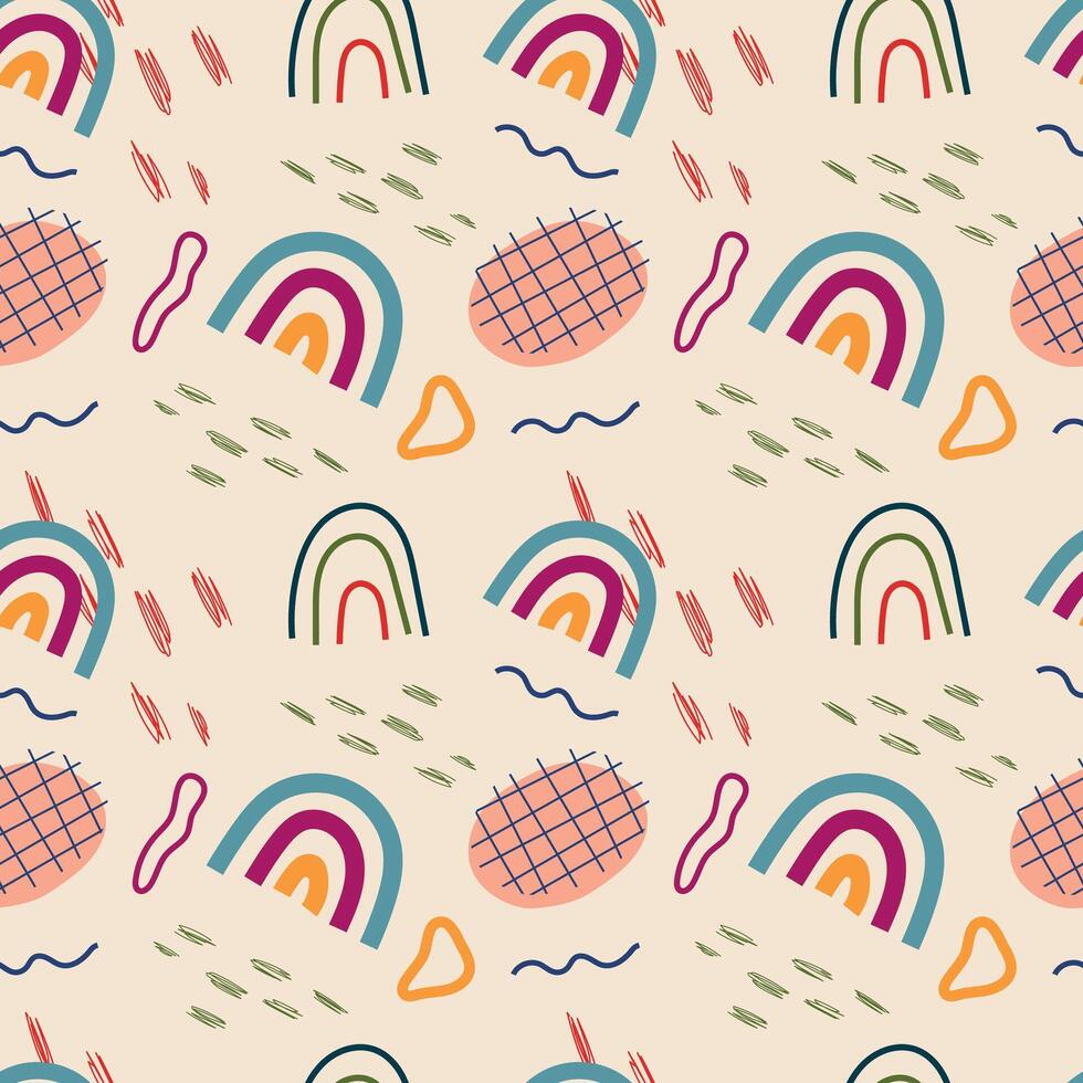 abstrakt regnbåge sömlös mönster. vektor. för barns Kläder, omslag papper, fall, omslag vektor