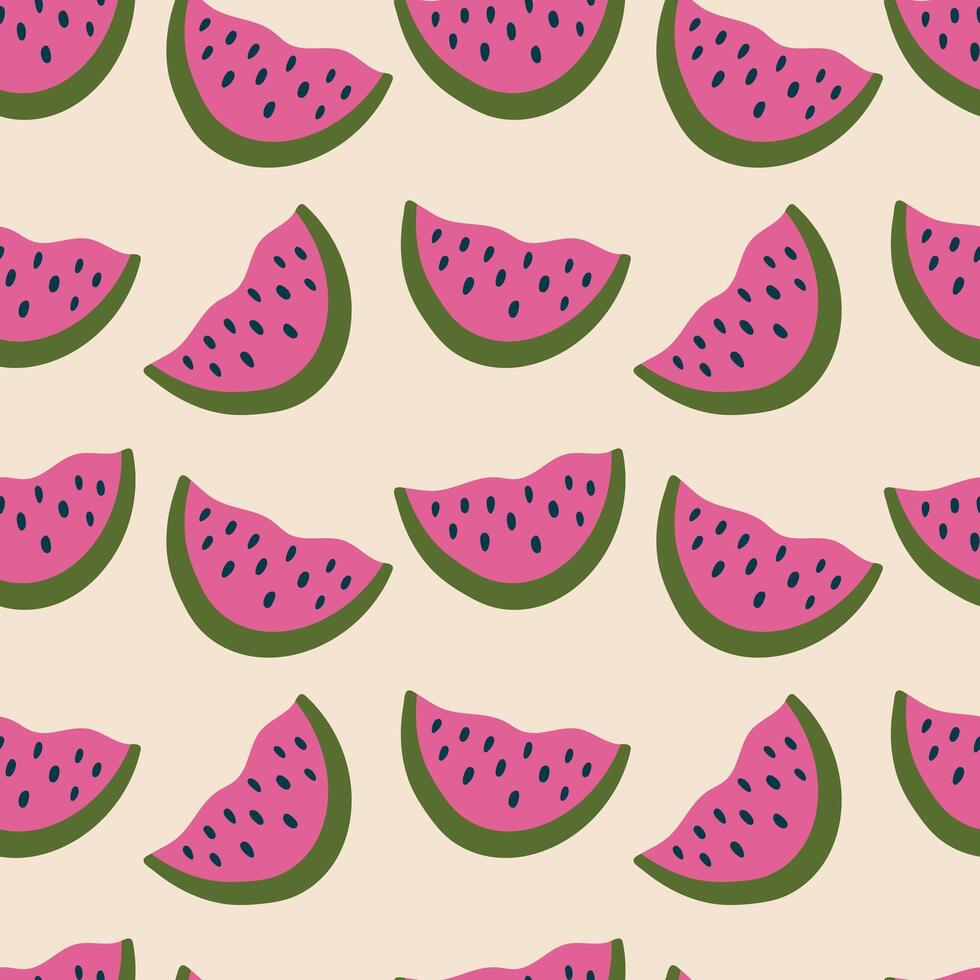 Wassermelone nahtlos Muster. Sommer- Vektor Illustration. zum Abdeckung, Fall, Hintergrund, Verpackung