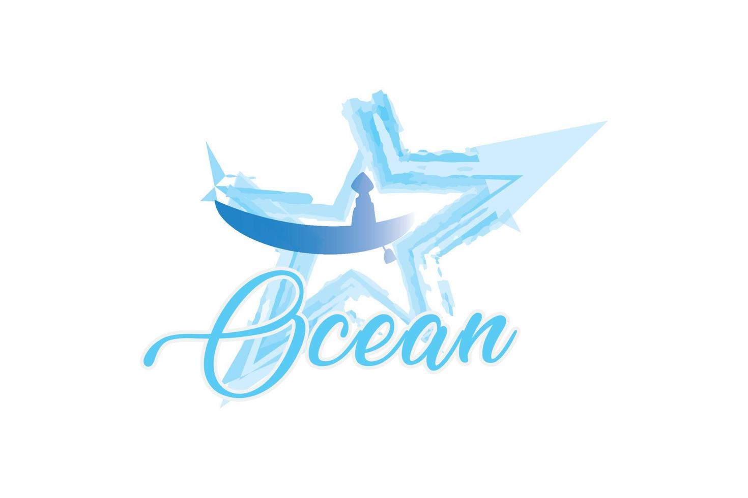ocean akvarell t-shirt sublimering vektor