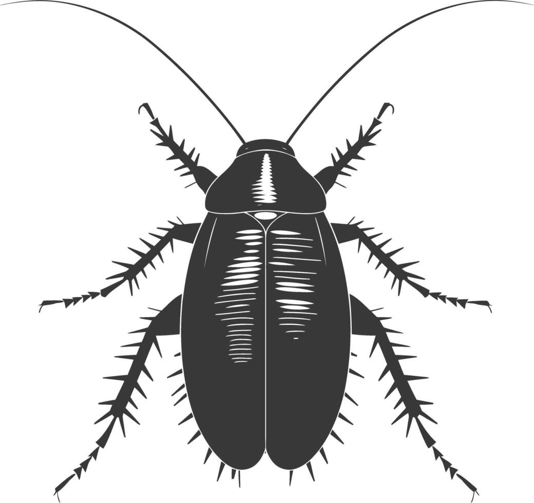 ai generiert Silhouette Kakerlake Fehler Tier schwarz Farbe nur voll Körper vektor