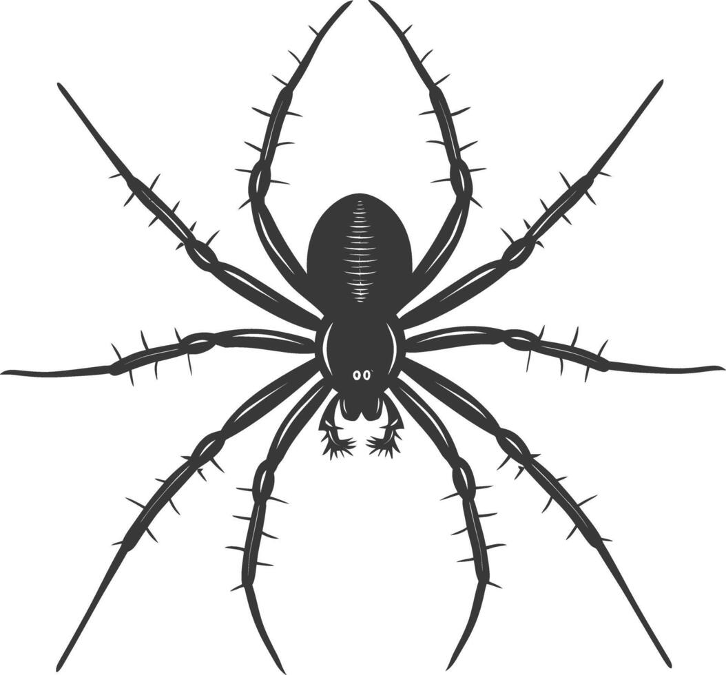 ai generiert Silhouette Spinne Tier schwarz Farbe nur vektor