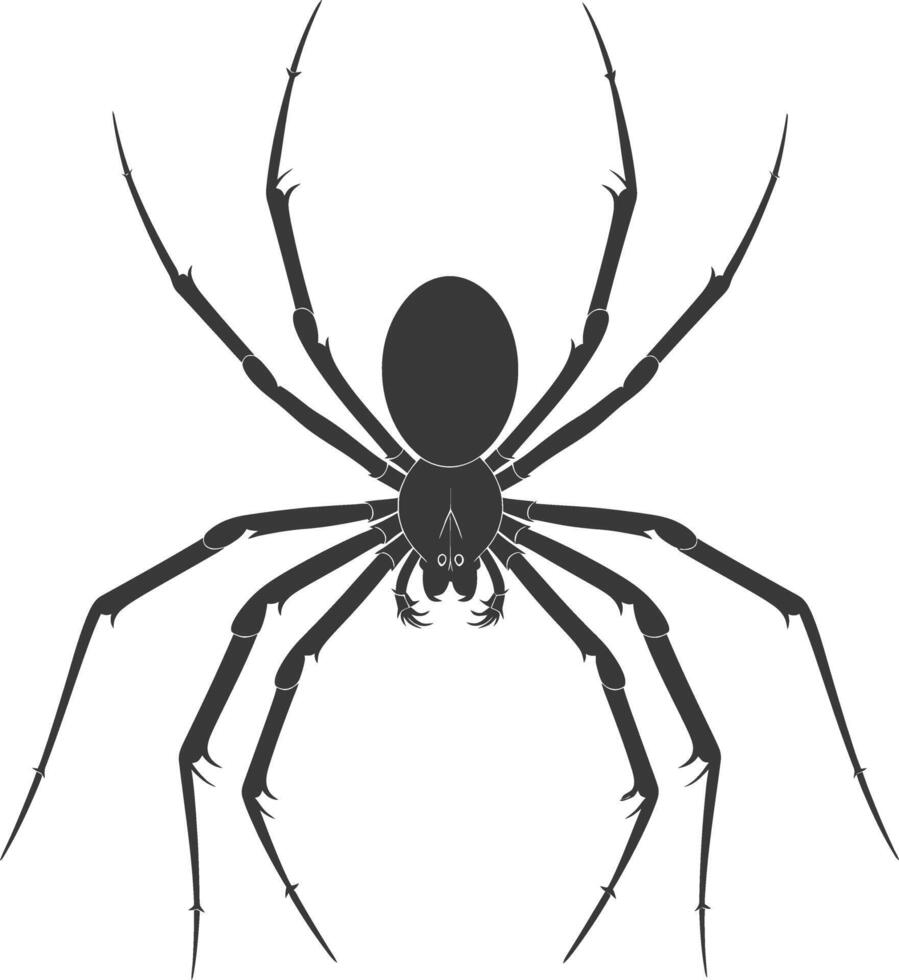 ai generiert Silhouette Spinne Tier schwarz Farbe nur vektor