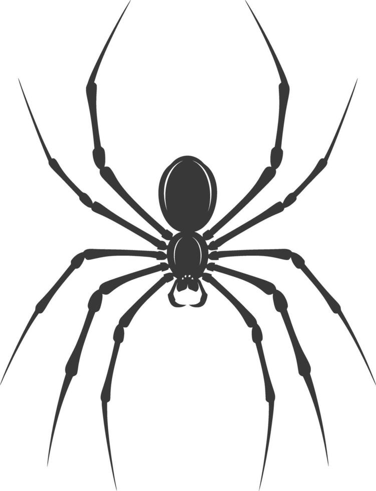 ai generiert Silhouette Spinne Tier schwarz Farbe nur vektor