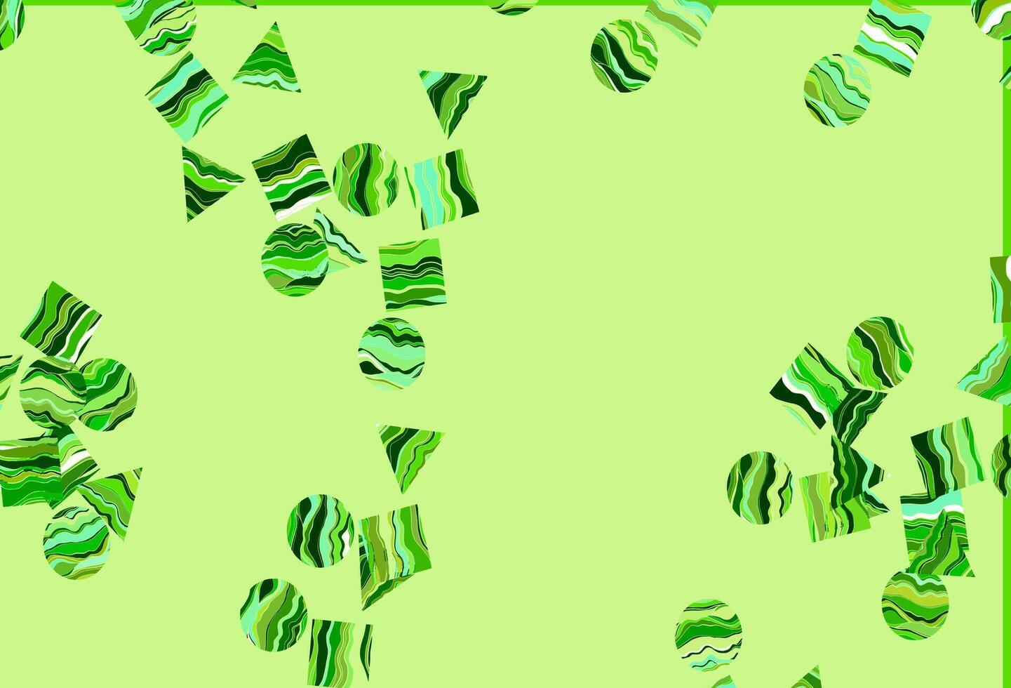 ljusgrön vektor bakgrund med linjer, cirklar, rhombus.
