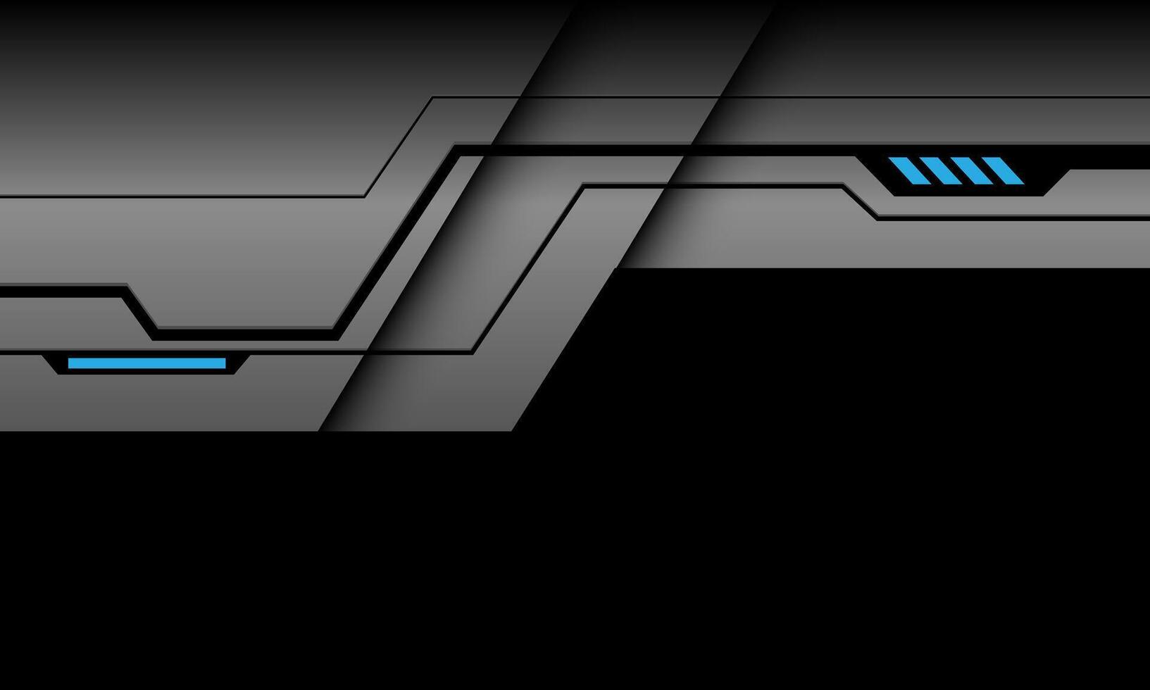 abstrakt Silber schwarz Linie Schaltkreis Cyber geometrisch Technologie futuristisch auf schwarz mit leer Raum Design modern kreativ Hintergrund Vektor Illustration
