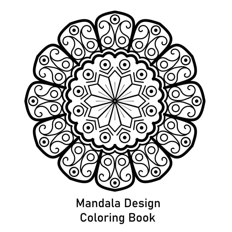 leer und Weiß Mandala Design Blumen- Vektor Design