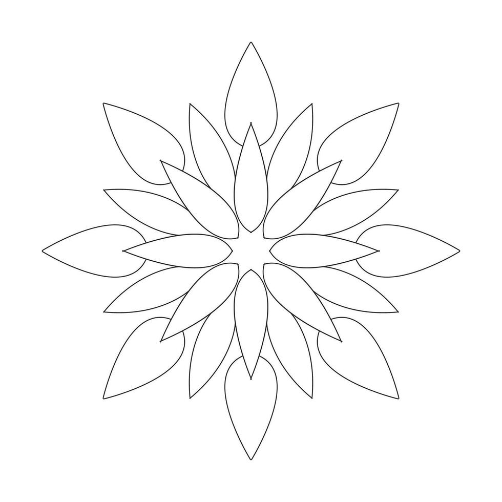 blommig färg bok mandala lätt design sida vektor fil