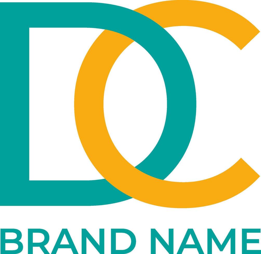 dc första logotyp design vektor