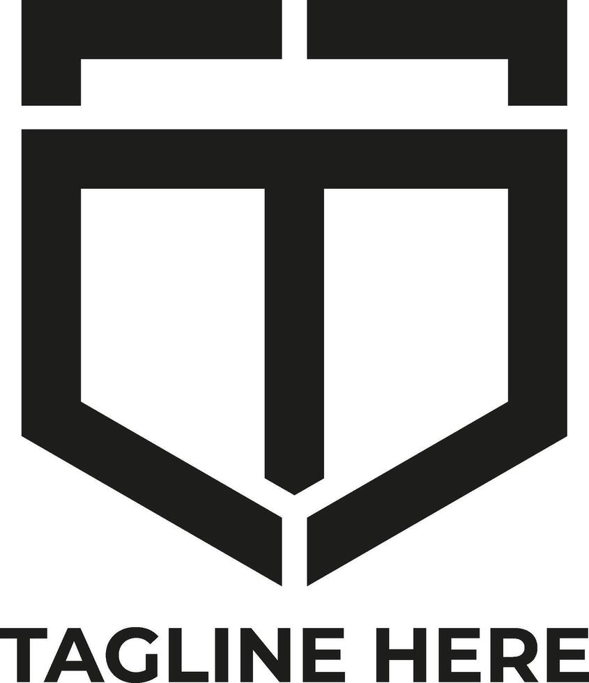 ctc brev monogram första logotyp design vektor