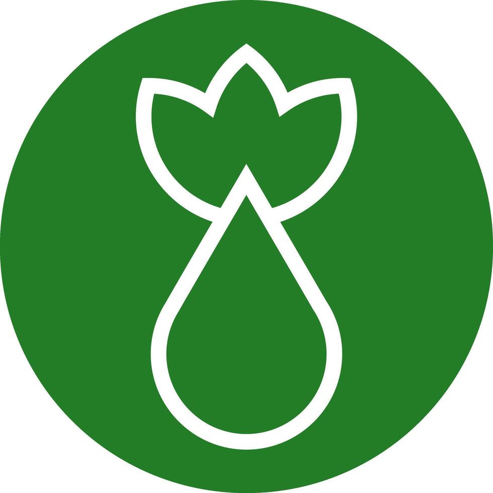 Lotus und fallen Wasser Symbol zum Logo Design Vektor