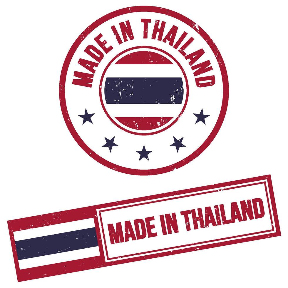 tillverkad i thailand stämpel tecken grunge stil vektor