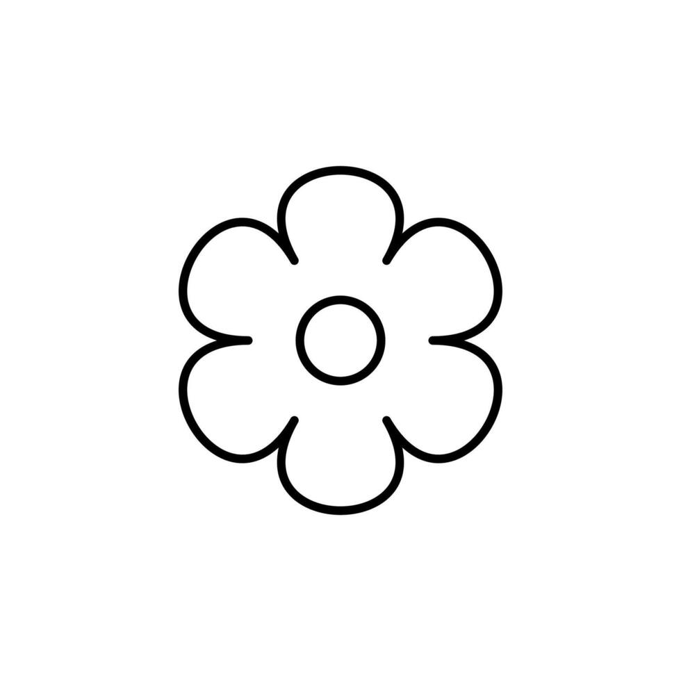 Blume Vektor Linie Symbol zum Anzeigen. geeignet zum Bücher, Shops, Geschäfte. editierbar Schlaganfall im minimalistisch Gliederung Stil. Symbol zum Design