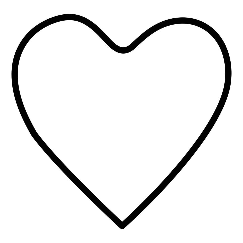 kärlek symbol. hjärta linje ikon, översikt vektor logotyp illustration, isolerat hjärta på en vit bakgrund