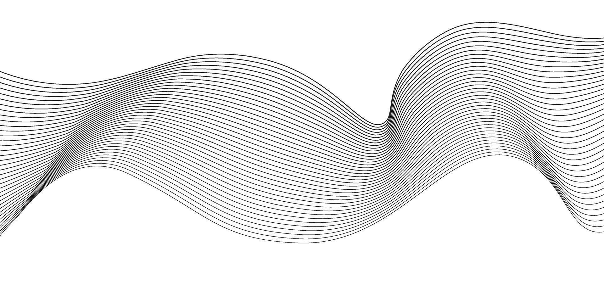 abstrakt bakgrund med rader. modern vågig Ränder på vit isolerat bakgrund. vektor